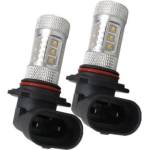  2 броя Hb4 ХБ4 9006 Лед Led Диодни Крушки С Лупа За Халогени