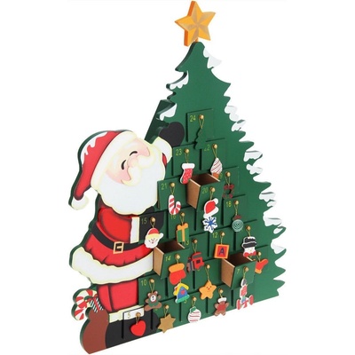 Goleto Dřevěný Adventný kalendár Vánoční stromeček