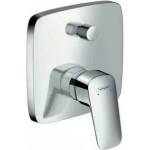 Hansgrohe Вграден смесител за вана и душ Hansgrohe Logis квадратен, гланциран хром (71405000)