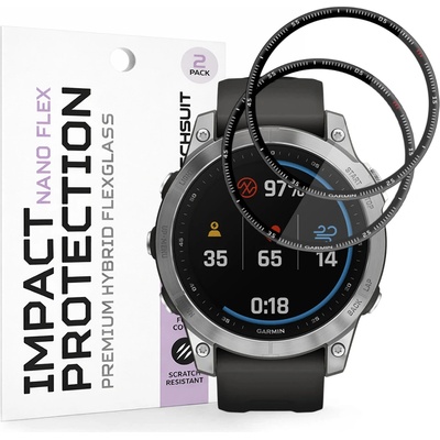 Techsuit Протектор за Garmin Fenix 7 - Nano Flex (2 pack) - Techsuit - Черен