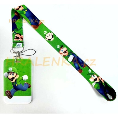 Šňůrka na krk s cedulkou Super Mario, LUIGI