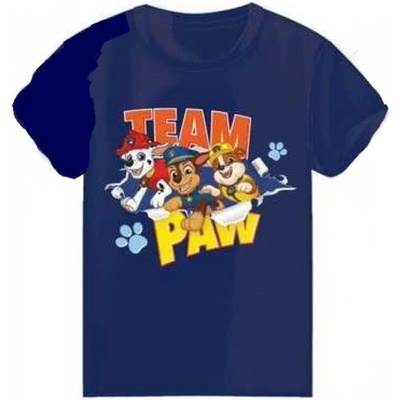 E plus M triko Paw Patrol TEAM PAW krátký rukáv navy modrá