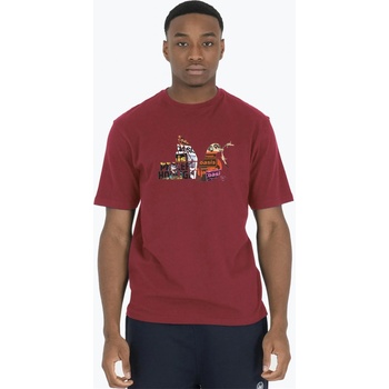 Peaceful Hooligan Тениска Peaceful Hooligan Men's Peaceful Poster Regular Fit T-Shirt - Dark Red