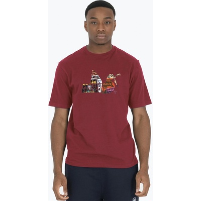 Peaceful Hooligan Тениска Peaceful Hooligan Men's Peaceful Poster Regular Fit T-Shirt - Dark Red