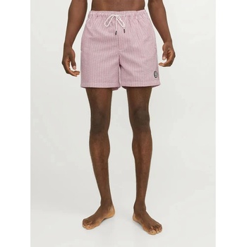 JACK & JONES Бански гащета Jack & jones Seersucker swimming shorts - Red (True Red)