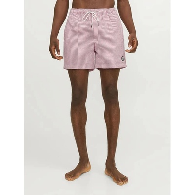 JACK & JONES Бански гащета Jack & jones Seersucker swimming shorts - Red (True Red)