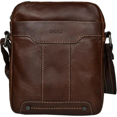Segali pánska kožená crossbody taška 25578 Brown