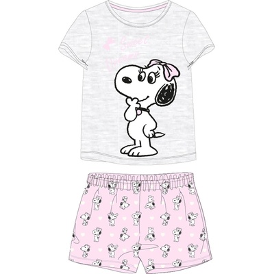 Dievčenské pyžamo Snoopy 5204555PPL sivý melír ružová