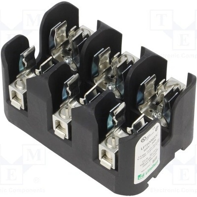 LITTELFUSE LFT600603C Zásuvka; na přípojnici DIN; 60A; 600V; Póly: 3; černá; UL94V-0