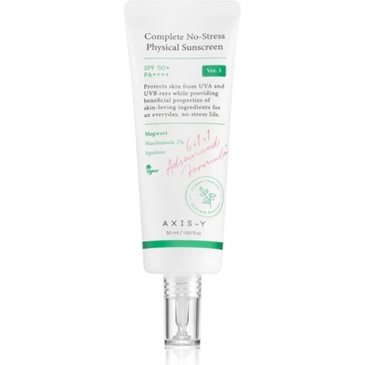 AXIS-Y 6+1+1 Advanced Formula Complete No-Stress Physical Sunscreen лек защитен крем за лице SPF 50+ 50ml