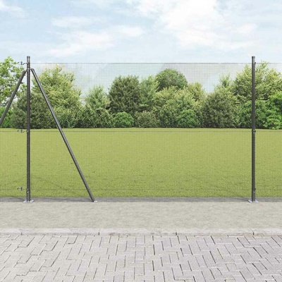 vidaXL Svařovaná drátěná plotina s betonovou základnou 10 x 1,4 m Šedá