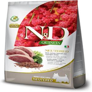  N& D Quinoa Neutered Dog Mini Duck суха храна за кастрирани кучета от малки породи - 0.8кг