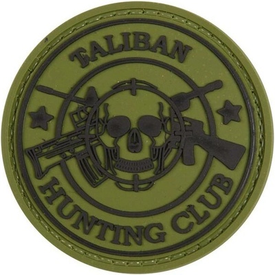 Nášivka TALIBAN HUNTING CLUB plast velcro ZELENÁ