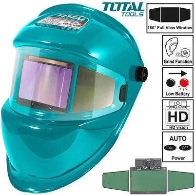 Total tools Фотосоларен заваръчен шлем TOTAL TSP9103 Industrial, UV/IR DIN16, автоматично затъмняване (UNI-04556)
