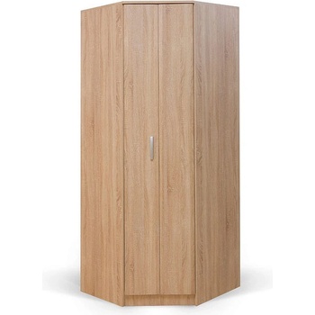 Matis Ъглов гардероб с врата хармоника fortuna soft fbu дъб