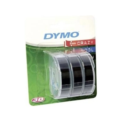 Dymo originální páska do tiskárny štítků, Dymo, S0847730, černý podklad, 3m, 9mm, 3D, 1 bl S0847730