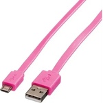 Roline Кабел USB2.0 A-Micro B, M/M, 1m, pink (11.02.8762)