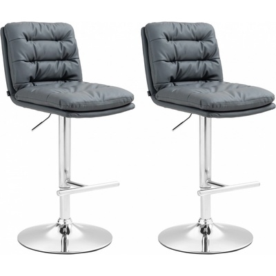 Design-Shop Damar koženka Šedá / chrom 2 ks