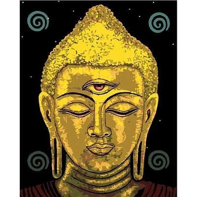 zuty Malování Podle Čísel Buddha Se Třetím Okem 80 x 100 Cm Plátno Rám