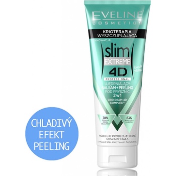 Eveline Cosmetics slim Extreme 4D Kryoterapie hubnoucí balzám + peeling 2v1 250 ml