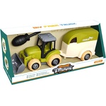 Felyx Toys Трактор за сглобяване с Ремарке и Кон Farm Truck