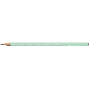 Faber-Castell Графитен молив, B, триъгълен, FABER-CASTELL "Sparkle Aurora", ментово зелен (118293)