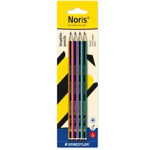 STAEDTLER Комплект графитни моливи, HB, шестоъгълни, STAEDTLER "Noris 120 color edition", 4 броя 120-S BK4 (120-S BK4)
