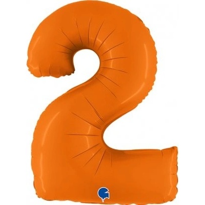 GRABO fóliový balónek ČÍSLICE ORANŽOVÁ 2 102cm,40 nafukovací
