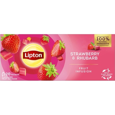 Lipton Čaj Strawberry with Rhubarb 20 sáčků
