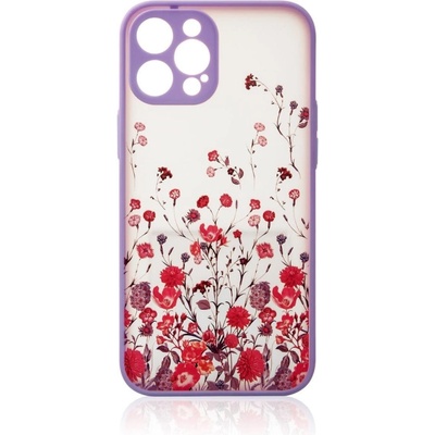 HQWear Дизайнерски калъф за iPhone 12 Pro Max флорален, лилав (9145576253717)