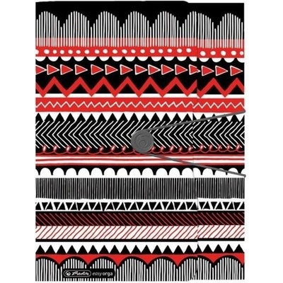 Herlitz Desky s gumičkou Black&WOW Ethno A4 3 chlopně PP