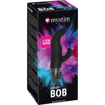 mystim Hop Hop Bob E-Stim - акумулаторен електровибратор (черен)