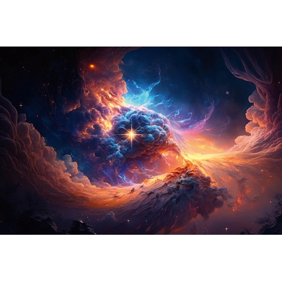 DIMEX ART Флизелинов фототапет космос и звезди 375 x 250 см