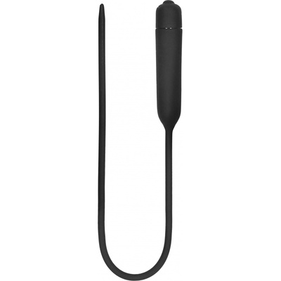SuperLove Vibrating Extra Long Silicone Urethral Sounding Black