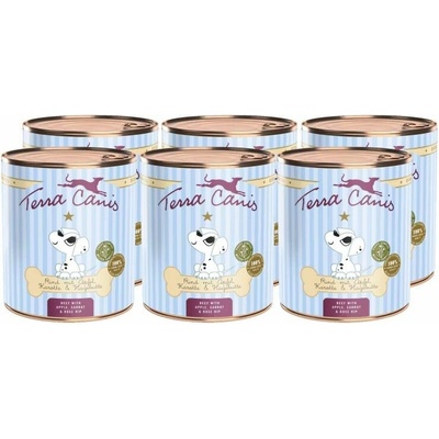 Terra Canis Puppy Beef with apple carrot & rose hip 6 x 800 g