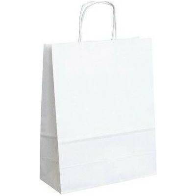 Papírová taška bílá ExtraTWIST 220x100x280 mm s krouceným uchem