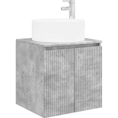 vidaXL Мивка за стена Бетонно сиво 49, 5 x 44, 5 x 65, 5 см (890465)