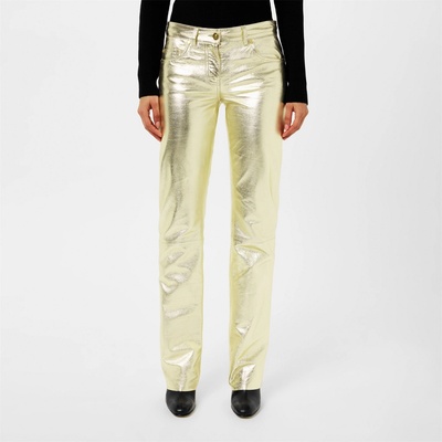 Palm angels Панталони PALM ANGELS Laminated Leather Trousers - Gold