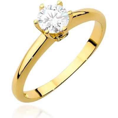 Blink Blink Zásnubný prsteň zo zlata s bielym Zafírom a diamantami 2326ZbZaDB