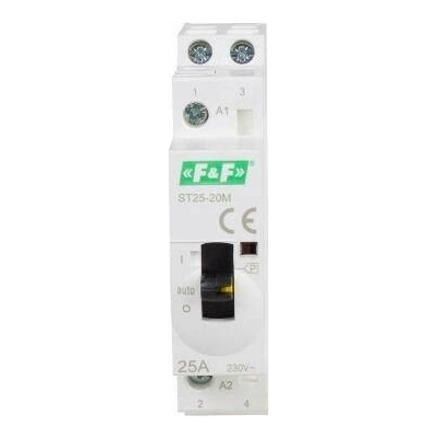 Stykač F&F 25 A 230 V IP20 modulární s ručním ovládáním
