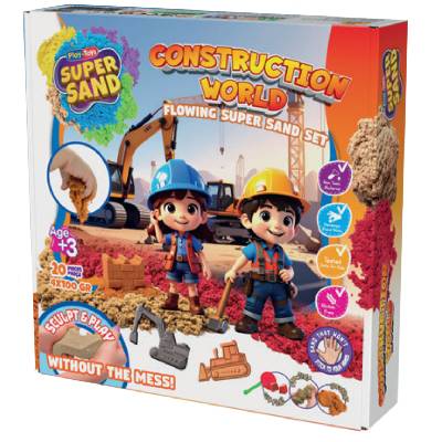 Игрален комплект Play-Toys - Пясък за игра, Строителни машини (2205)