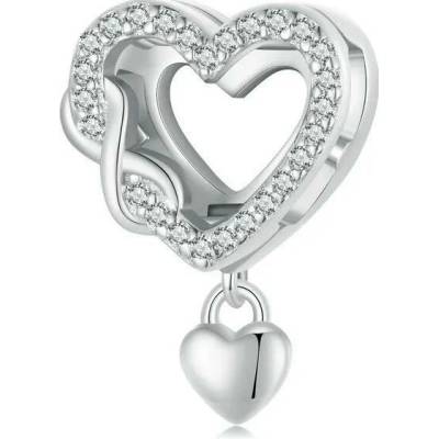 P&J Jewellery Stříbrný klip Reflexions Srdce nekonečna RFCH20