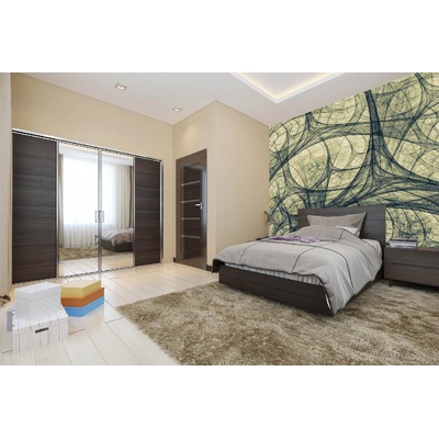 DIMEX ART Самозалепваща се флизелинова фототапета абстрактни криви 375 x 250 см