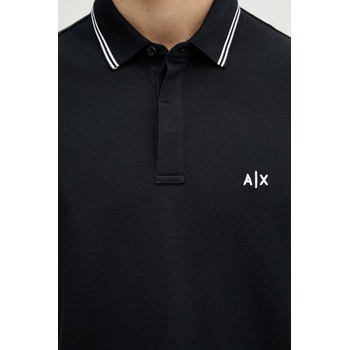 Giorgio Armani тениска с яка мъжка от памук с еластан (XM001287.AF17321.NOS)