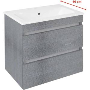 SAPHO Ezara - Шкаф за мивка, 58x39x54 см, 2 чекмеджета, сребрист дъб EZ592-1111 (EZ592-1111)