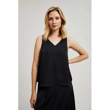 Moodo Гладка V-образна риза в черно Moodo Moodo | Cheren | ЖЕНИ | XS