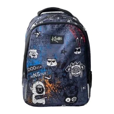 KAOS doodle monsters ученическа раница 2в1
