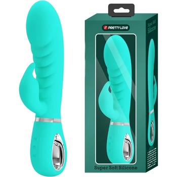 Image 1 of Вибратор с клитор стимулатор, супер мек, 20см. - Pretty Love Prescott Green (DEBRA01639)