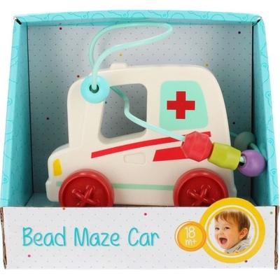 Bam Bam Baby auto sanitka na setrvačník labyrint motorický s korálky plast