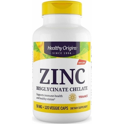 Healthy Origins Bisglycinát chelát zinku 120 kapsúl